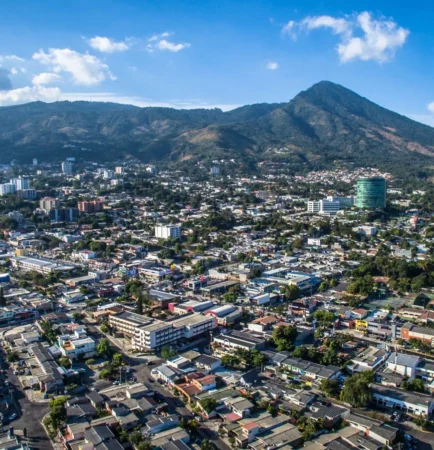 Aerial View of San Salvador, El Salvador.