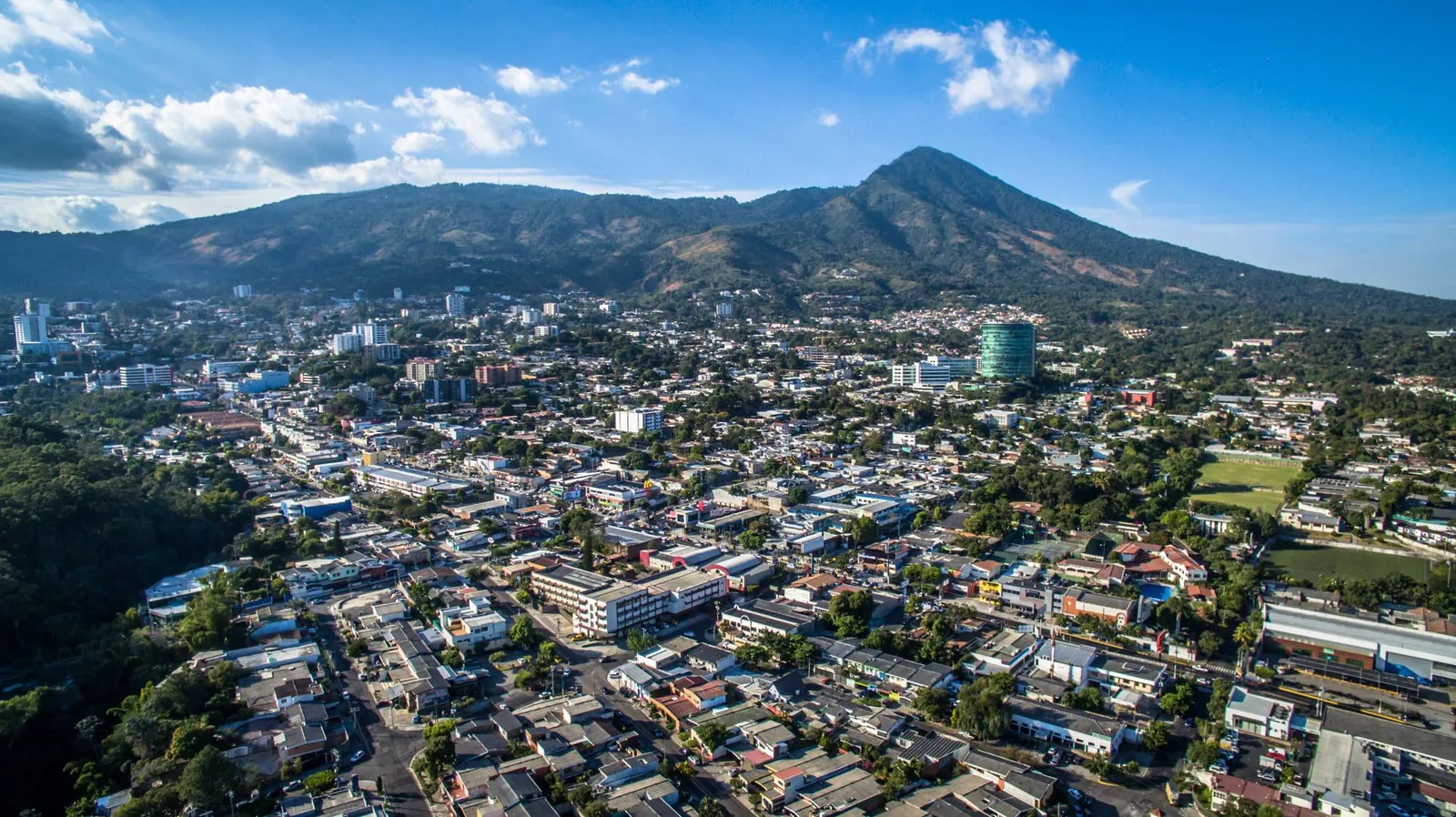 Aerial View of San Salvador, El Salvador.